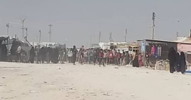 فيديو .. أسرى داعش يقومون بأعمال شغب بمخيم الهول السورى للهروب