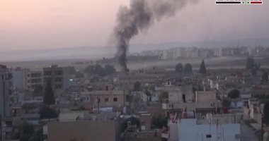 العدوان التركى الغاشم على سوريا يستهدف الأحياء السكنية بالقصف الجوى.. فيديو