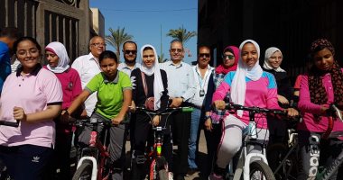 إنطلاق سباق الدراجات الهوائية للبنات للتأهيل لبطولة الجمهورية ببورسعيد