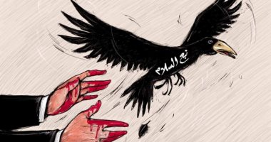 كاريكاتير الصحف الإماراتية.. غراب "نبع السلام" و أيادى تركيا الملطخة بالدماء