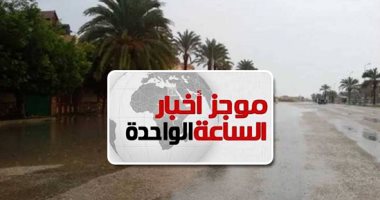 موجز أخبار الساعة 1 ظهرا .. أمطار على سيناء وجنوب البلاد غدا تصل لحد السيول