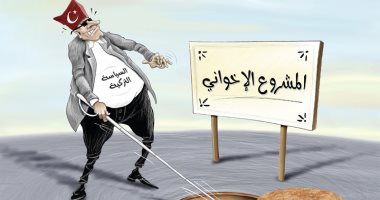 كاريكاتير الصحف الإماراتية.. المشروع الإخوانى يقود السياسة التركية إلى الصرف الصحى
