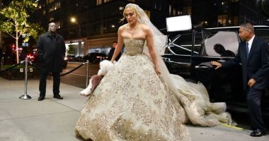 جينفر لوبيز مذهلة بفستان زفاف من تصميم زهير مراد ضمن أحداث فيلمها"ماري مي" 