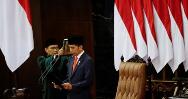 رئيس إندونيسيا يؤدى اليمين لفترة ولاية ثانية 