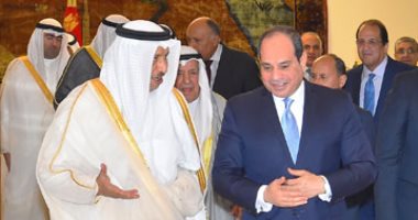 السيسى يستقبل رئيس الوزراء الكويتى