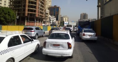 فيديو وصور.. كثافات مرورية بشارع جامعة الدول بسبب أعمال إنشاء المترو