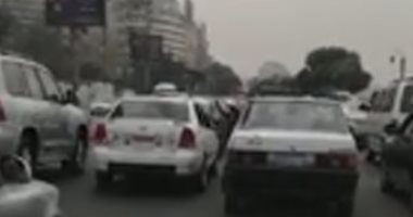 فيديو.. كثافات مرورية بطريق كورنيش النيل أمام ماسبيرو