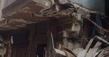 انهيار الطابق الثانى بمنزل غير مأهول بالسكان فى أخميم سوهاج