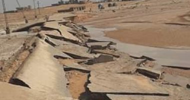 تضرر منازل بقرى الحسنة شمال سيناء بسبب السيول