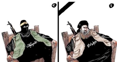 كاريكاتير الصحف السعودية.. المليشيات الإرهابية تحتل مكان البغدادي بعد تصفيته