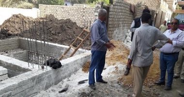 رفع 105 حالات إشغال وإزالة 6 تعديات بالبناء ببنى مزار فى المنيا