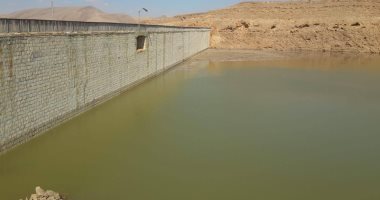 الرى: حصاد مليون متر مكعب من مياه السيول فى بحيرة سد الكرم بوسط سيناء