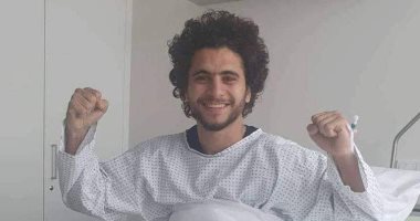 التفاؤل شعار محمد محمود بعد إجراء جراحة الصليبى بنجاح