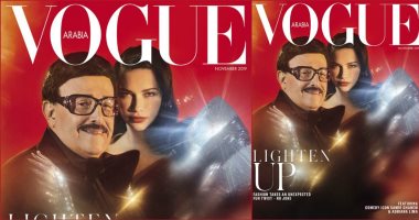 سمير غانم يكشف تفاصيل تصدر صورته غلاف مجلة فوج مع عارضة أزياء برازيلية