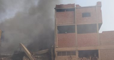 شاهد.. أثار حريق مصنع "أبو حوا" بقليوب بعد محاولات لمدة 8 ساعات لإخماده