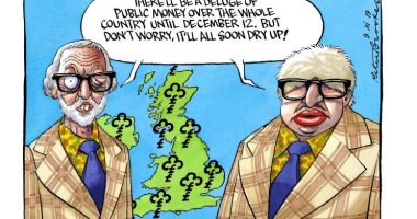 توقعات انخفاض الإنفاق العام فى لندن بسبب "الخروج" فى كاريكاتير التايمز