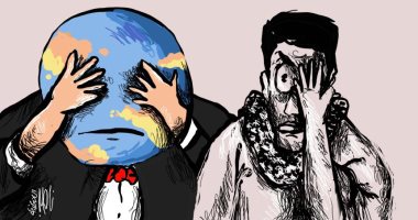 كاريكاتير القدس الفلسطينية.. العالم يغض البصر عن جرائم إسرائيل فى غزة