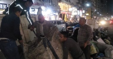 صور ..حملة مسائية لضبط مخالفات والتحفظ على مواد بناء شرق الإسكندرية