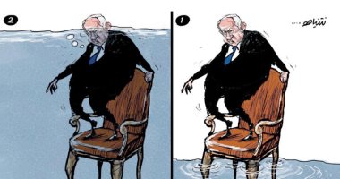 كاريكاتير الصحف السعودية.. كرسى نتنياهو يغرق فى الفساد