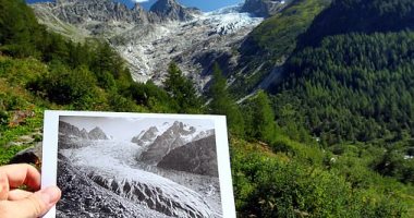 صور "قبل وبعد" مروعة تكشف تراجع الأنهار الجليدية فى جميع أنحاء سويسرا