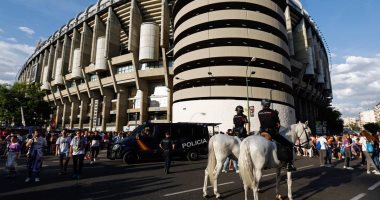 تشديدات أمنية فى محيط البرنابيو قبل قمة ريال مدريد ضد باريس سان جيرمان