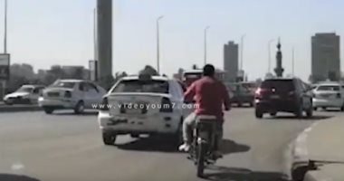 فيديو.. سيولة مرورية أعلى كوبرى أكتوبر من التحرير حتى المهندسين
