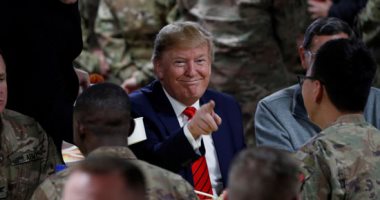 صور..ترامب يصل أفغانستان فى زيارة مفاجئة للقوات الأمريكية احتفالا بعيد الشكر