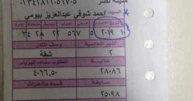 قارئ يشكو من ارتفاع قيمة فاتورة الكهرباء بمدينة نصر