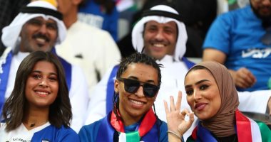 أجواء احتفالية في مدرجات مباراة الكويت ضد عمان في كأس الخليج