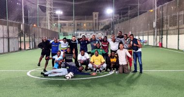 مكتب الشباب الأفريقى ينظم مباراة كرة قدم خلال فعاليات برنامج متطوعى الاتحاد الأفريقى