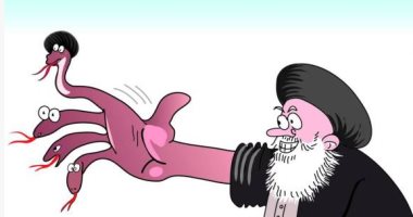 كاريكاتير صحيفة سعودية.. سم إيران يهدد محيطها