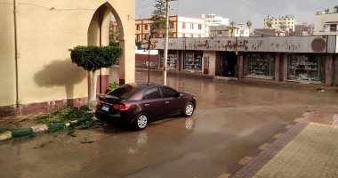 صور.. هطول أمطار متوسطة على عدد من مدن كفر الشيخ