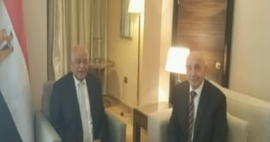 رئيس البرلمان يلتقى نظيره الليبى على هامش منتدى شباب العالم ..فيديو