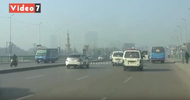  فيديو.. انتظام المرور أعلى كوبرى أكتوبر من التحرير حتى المهندسين