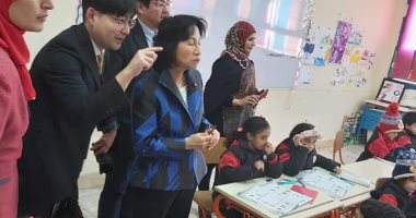صور.. خبراء يابانيون يتابعون الدراسة بالمدرسة اليابانية بالشيخ زايد