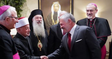 ملك الأردن يستقبل رؤساء كنائس المملكة والقدس وممثلين عن هيئات مقدسية إسلامية