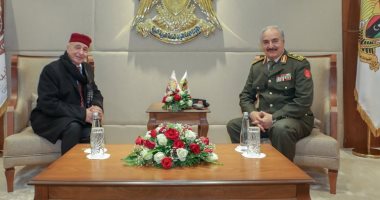 حفتر يستقبل رئيس مجلس النواب الليبى بحضور قيادات عسكرية بالجيش