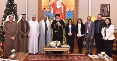 السفير الإماراتى يزور البابا تواضروس لتهنئته بمناسبة أعياد الميلاد المجيد