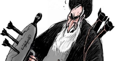 كاريكاتير صحيفة سعودية: إيران تتسلح بالمليشيات