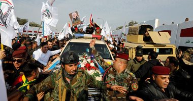 تشييع جنازة اللواء الإيرانى قاسم سليمانى وقائد ميليشيا الحشد الشعبى فى بغداد