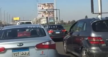 فيديو.. كثافات مرورية أعلى كوبرى أكتوبر من مدينة نصر حتى رمسيس