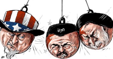 كاريكاتير صحيفة سعودية.. العراق ساحة للحرب بين أمريكا و إيران 