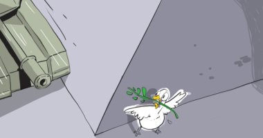 كاريكاتير صحيفة إماراتية.. طبول الحرب تنتزع أغصان السلام