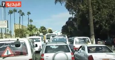 فيديو .. شلل مرورى بشارع الهرم بسبب أعمال صيانة كوبرى الجيزة