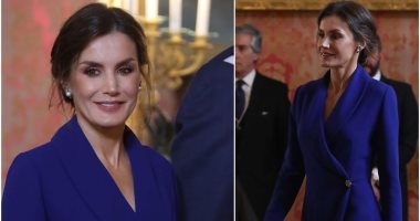 الأزرق الكلاسيكى يزين إطلالة ملكة إسبانيا بأول ظهور لها فى 2020