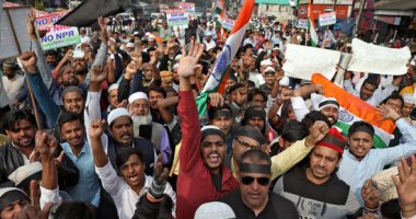 تواصل الاحتجاجات الحاشدة فى الهند ضد قانون الجنسية
