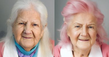 رجعوا سنين لورا.. تحول مذهل فى شكل مسنتين فى التسعين بعد تغيير لون شعرهما