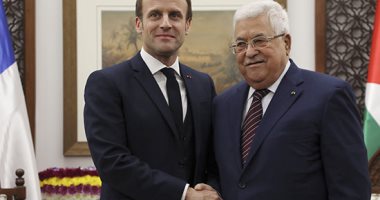 الرئيس الفلسطينى محمود عباس يستقبل نظيره الفرنسى ماكرون فى الضفة الغربية