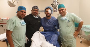 أحمد عادل ينتظم فى تدريبات المقاصة بعد أسبوع عقب إجراء جراحة بالعين