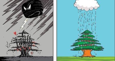 كاريكاتير صحيفة إماراتية.. تردى الأوضاع فى لبنان رغم تشكيل الحكومة 